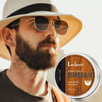 Lockmio Natural Musk Beard Oil and Balm Grooming Kit for Men
