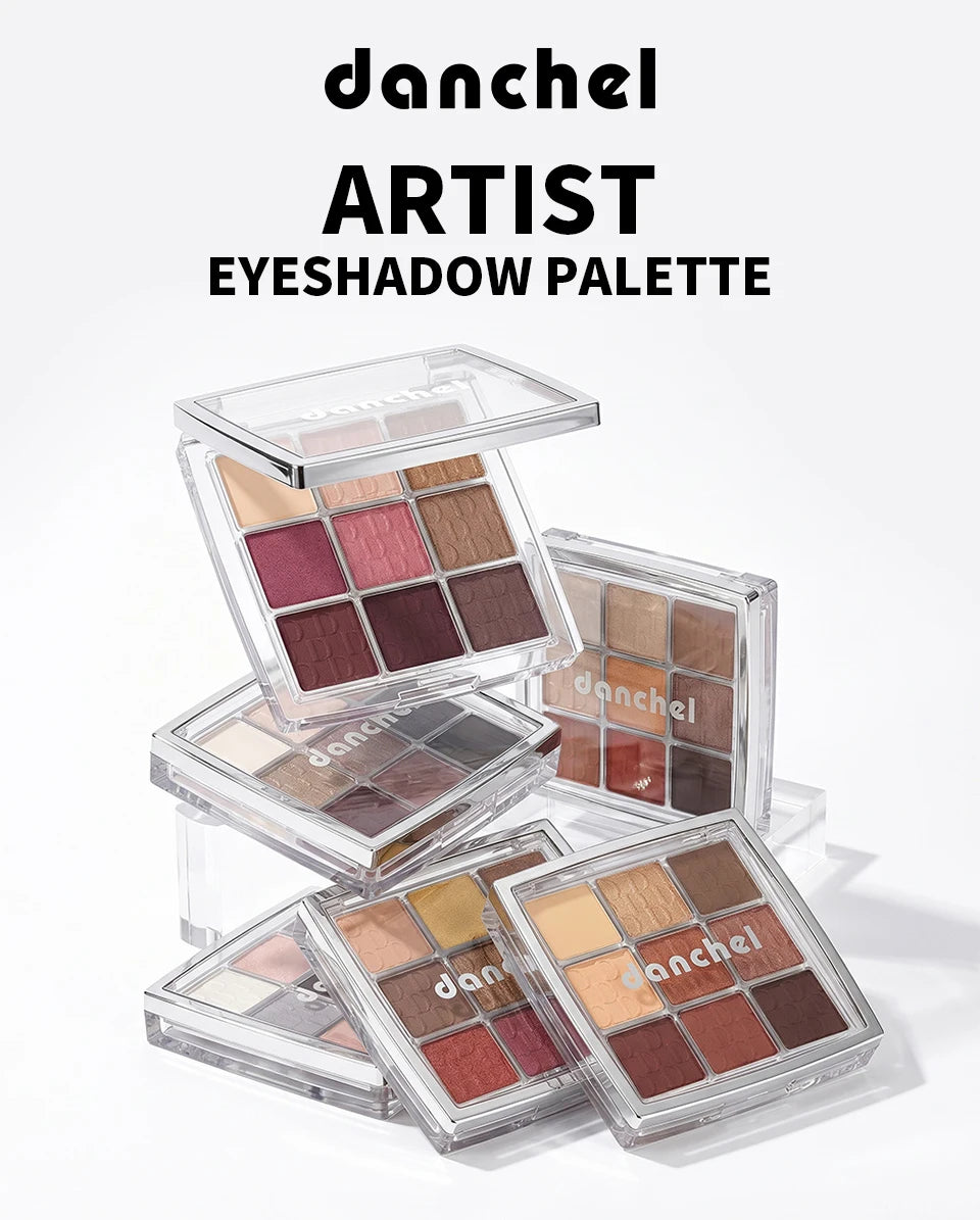 9-Color Eyeshadow Palette with Makeup Brush - 7