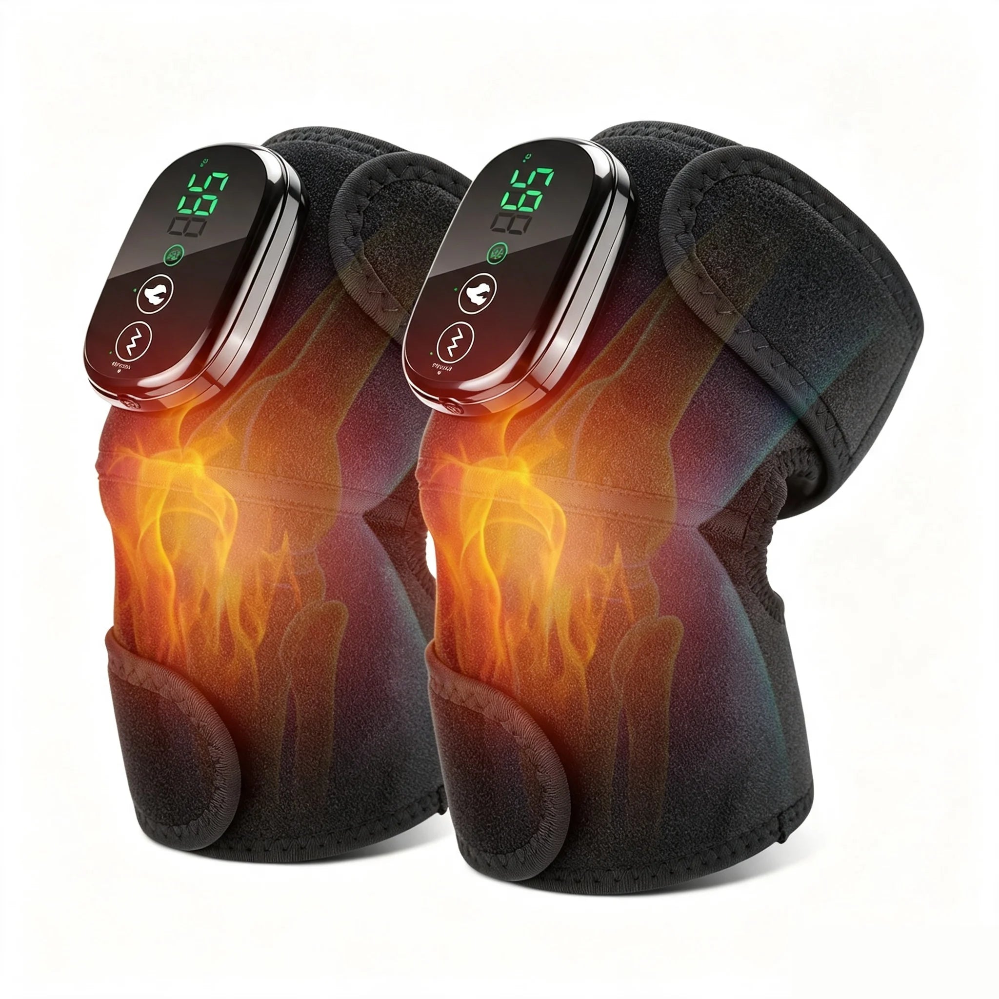 Cordless Heated Knee Massager with Vibration Therapy - 16