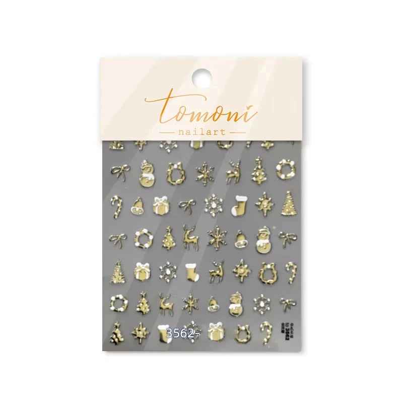 3D Christmas Cartoon Nail Art Stickers