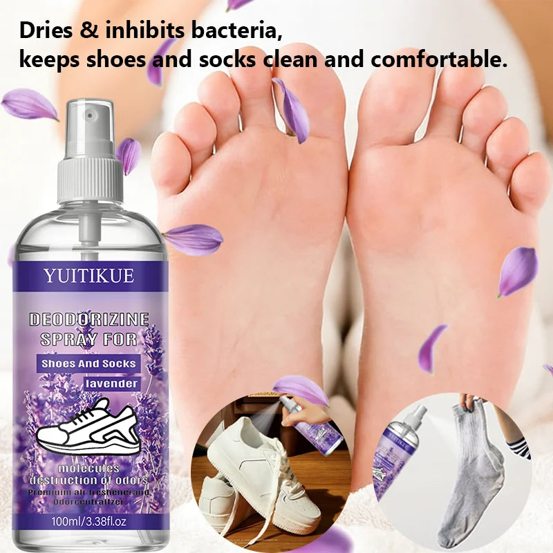 Yuitikue Lavender Shoe Deodorizer Spray 100ml Odor Neutralizer - 5
