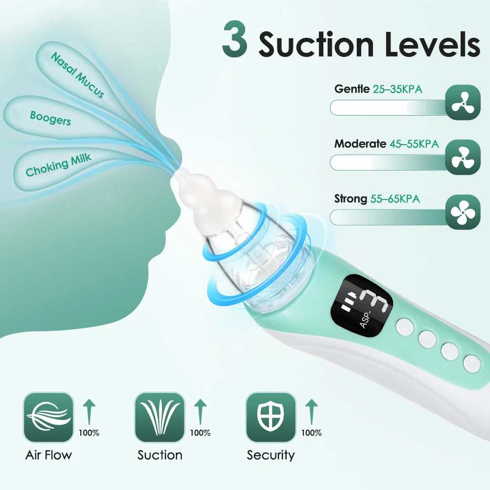 Electric Baby Nasal Aspirator with Soothing Lullabies - 2