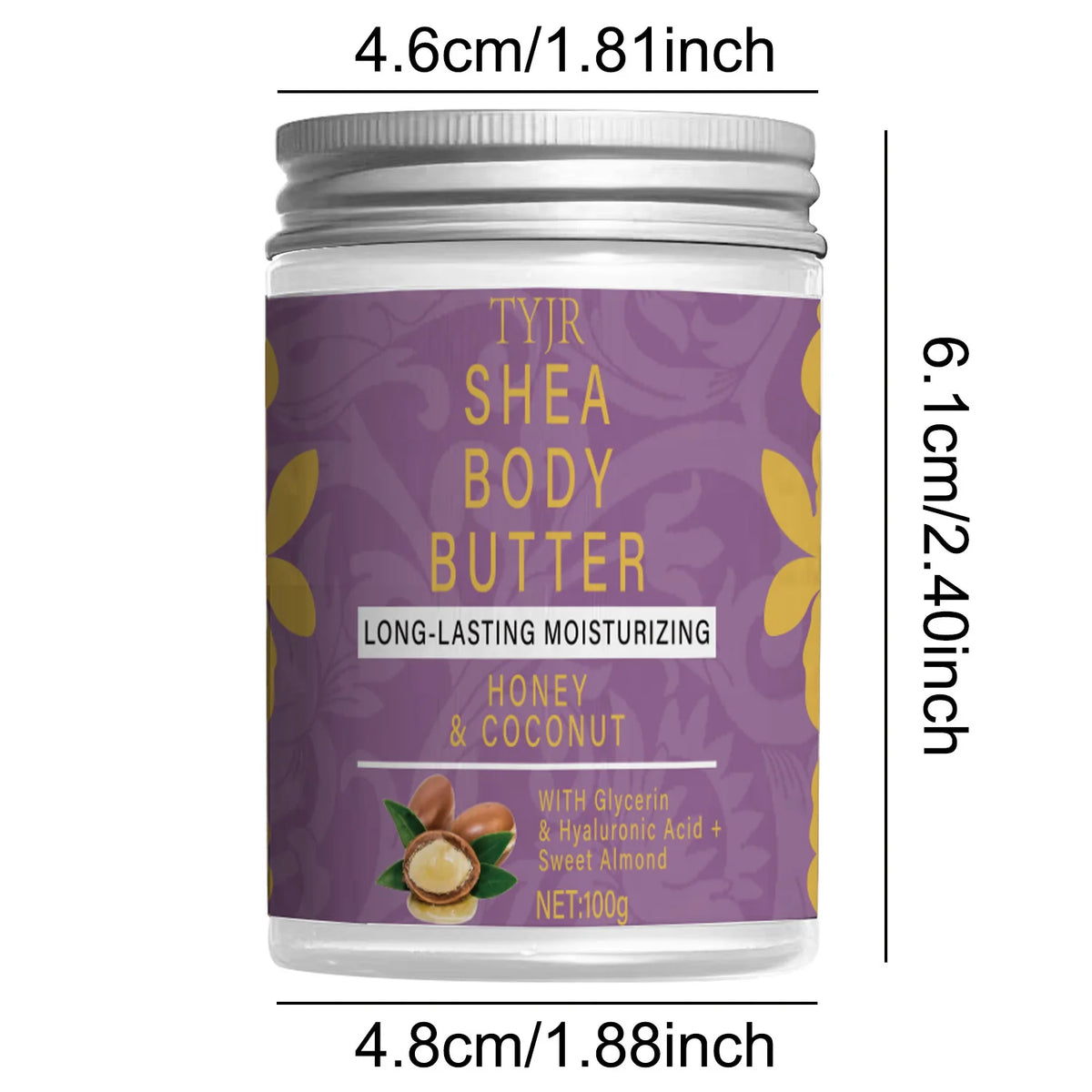 Organic Shea Body Butter Cream Moisturizing Skin Nourishing Treatment
