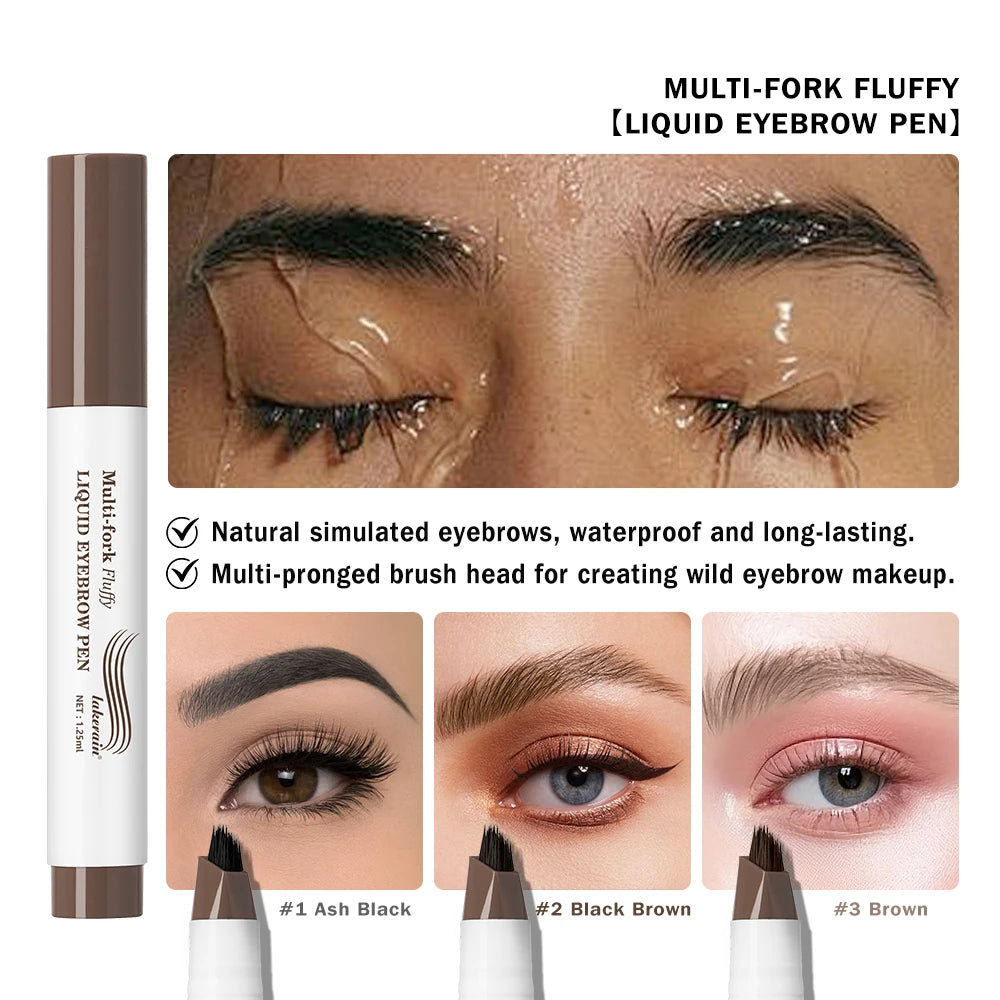Multi-Fork Liquid Eyebrow Pen for Natural Microblading Effect - 3