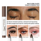 Multi-Fork Liquid Eyebrow Pen for Natural Microblading Effect