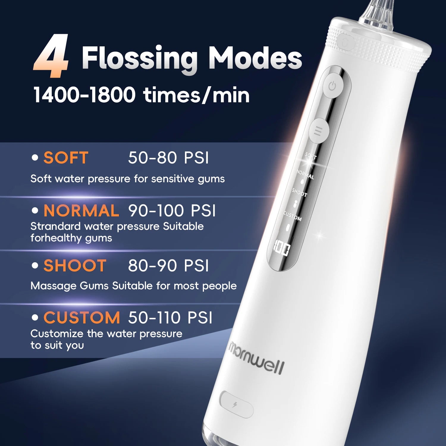 Portable Cordless Water Flosser for Teeth Cleaning and Gum Health - 3