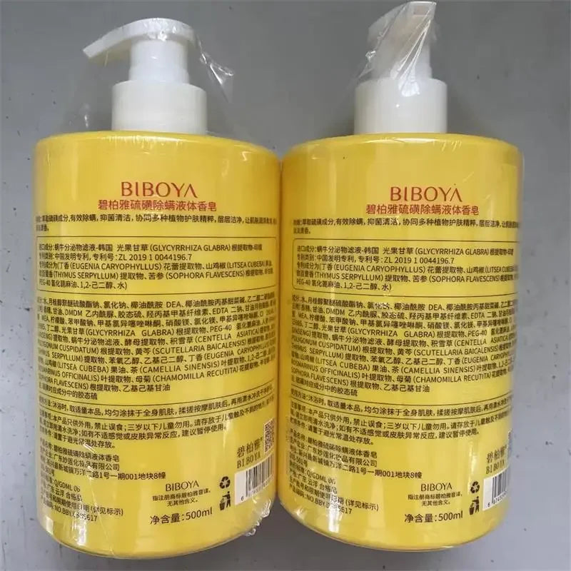 Sulfur Mite Removal Body Wash 500ml Liquid Soap Deep Cleansing