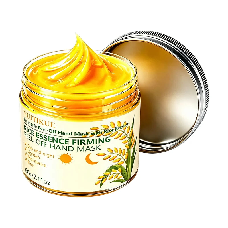 YUITIKUE Rice Essence Turmeric Peel Off Hand Mask Moisturizing Treatment - 15