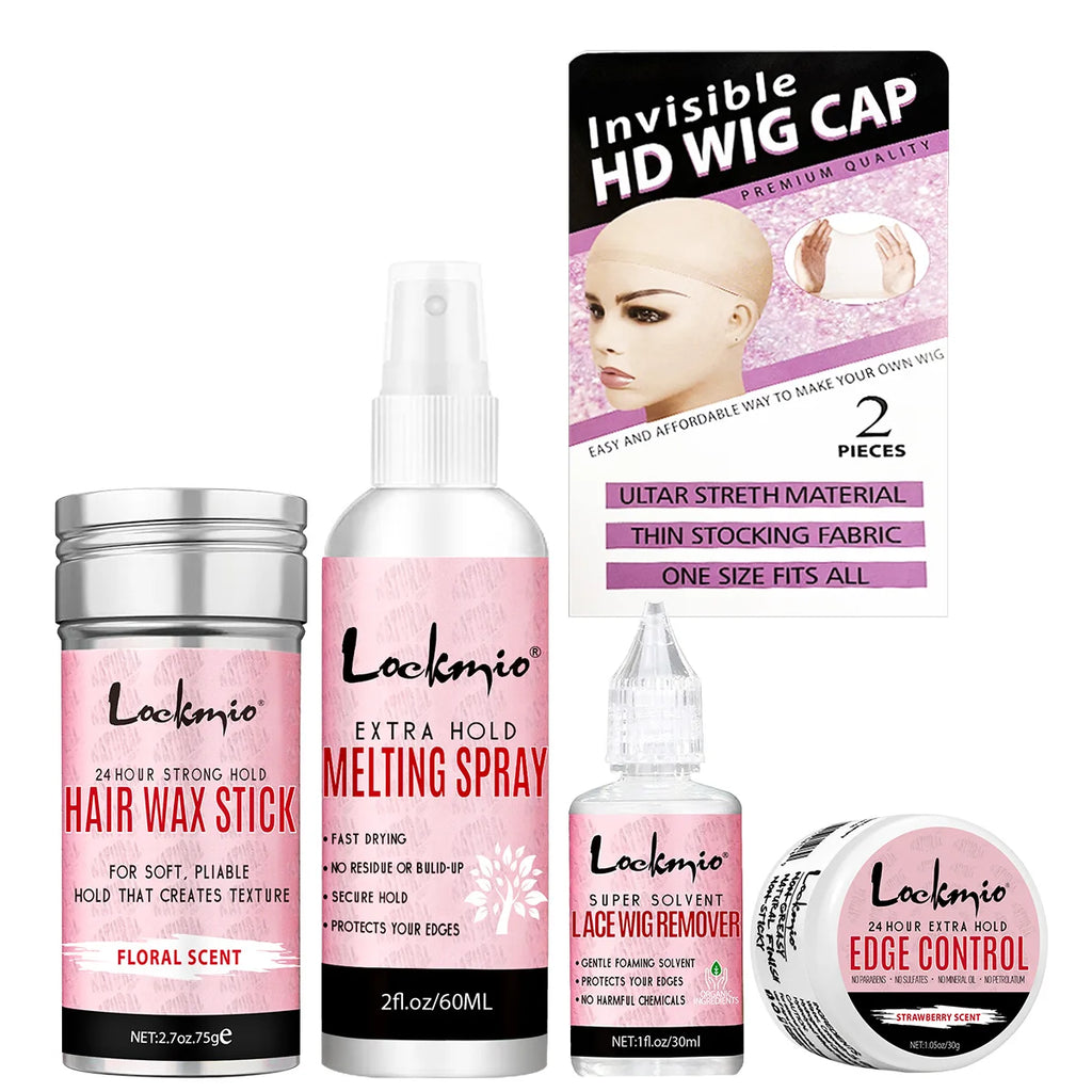 Lockmio Wig Installation Kit Hair Wax Stick Melting Spray Edge Control