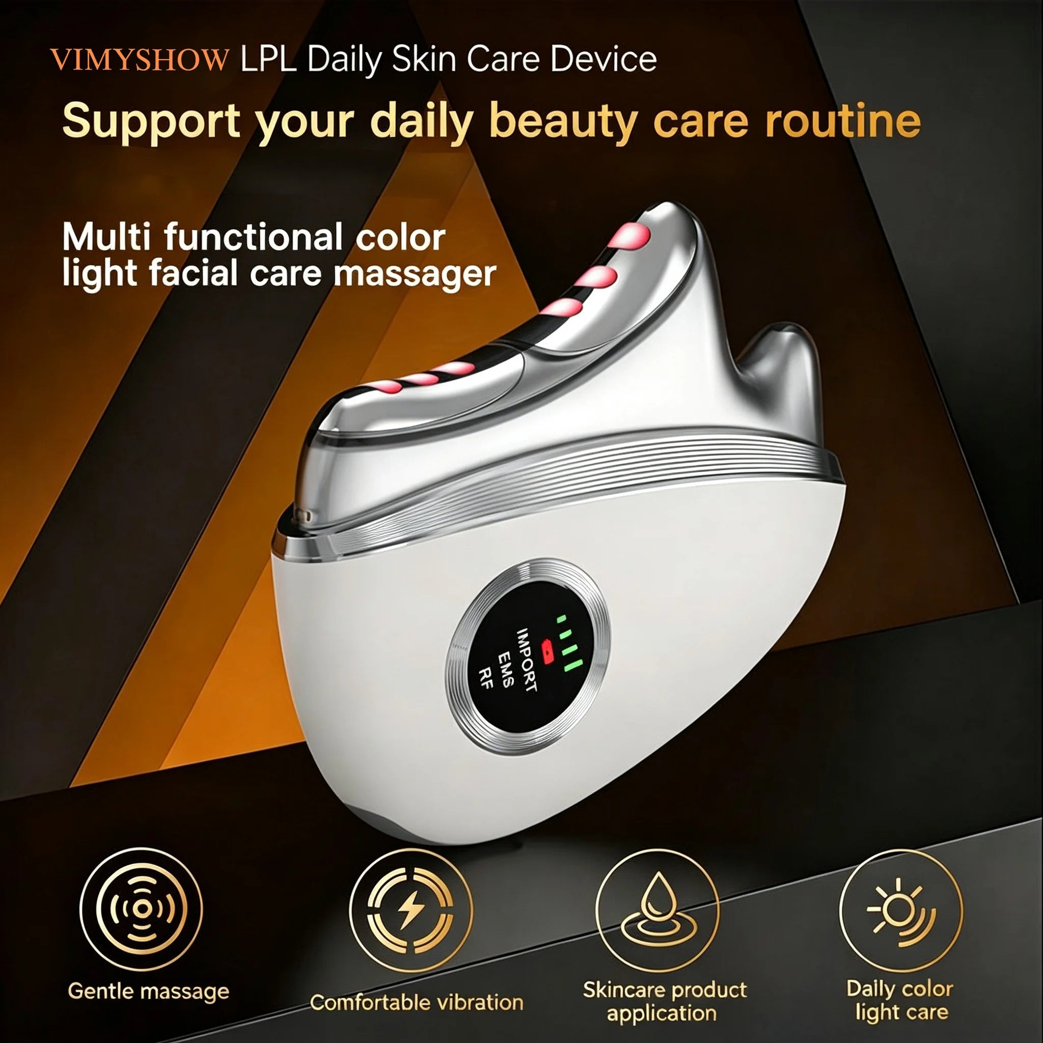 3-in-1 LED Microcurrent Facial Massager for Skin Tightening - 7