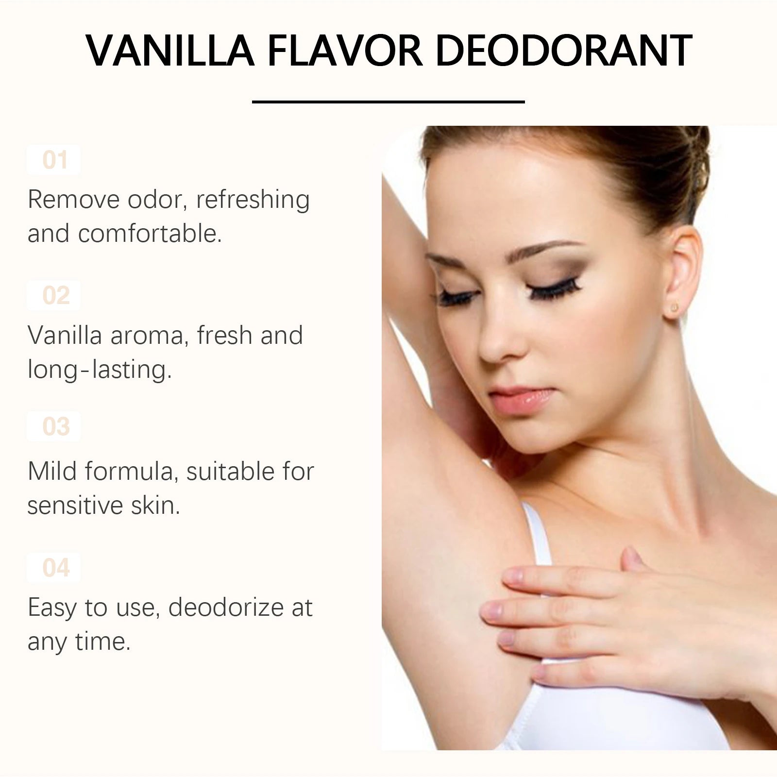 Long-Lasting Vanilla Scent Underarm Deodorant Stick - 5