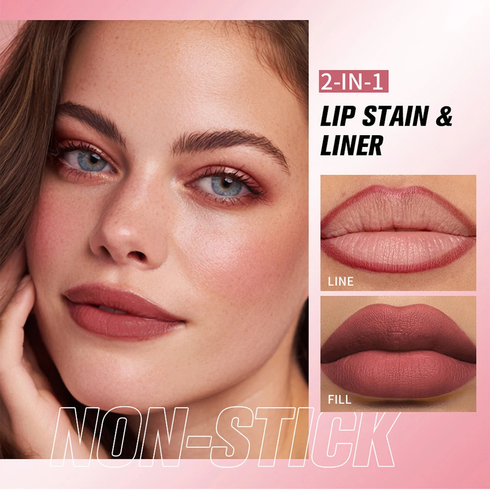 Dual-Sided Long-Lasting Lip Contour Stain and Liner - 13