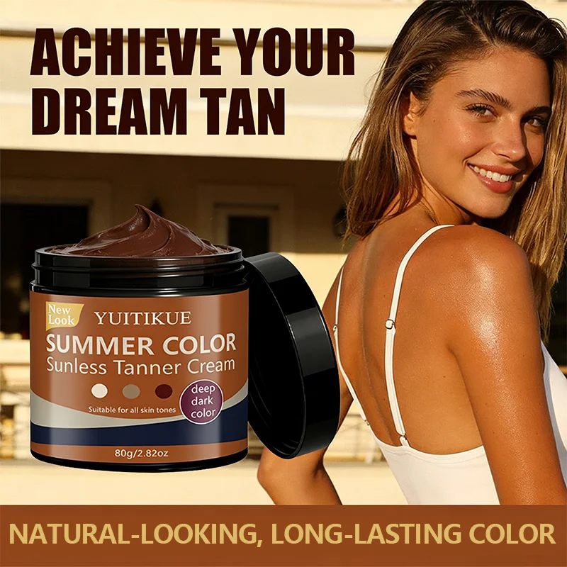 Yuitikue Self Tanning Cream Deep Dark Sunless Bronzer for Face and Body