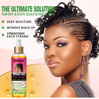 Rose Extract Braid Oil for Itchy Dry Scalp Cornrows Locs and Twists