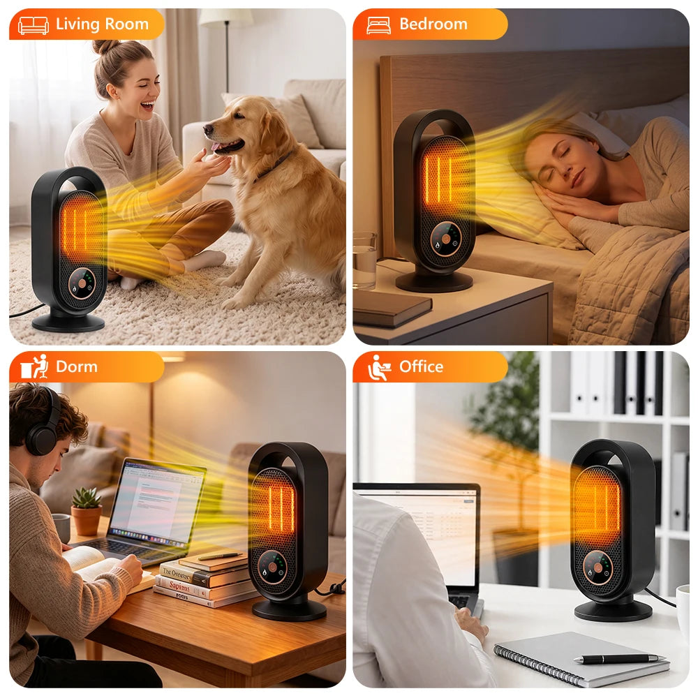 Portable PTC Ceramic Desktop Heater for Home and Office