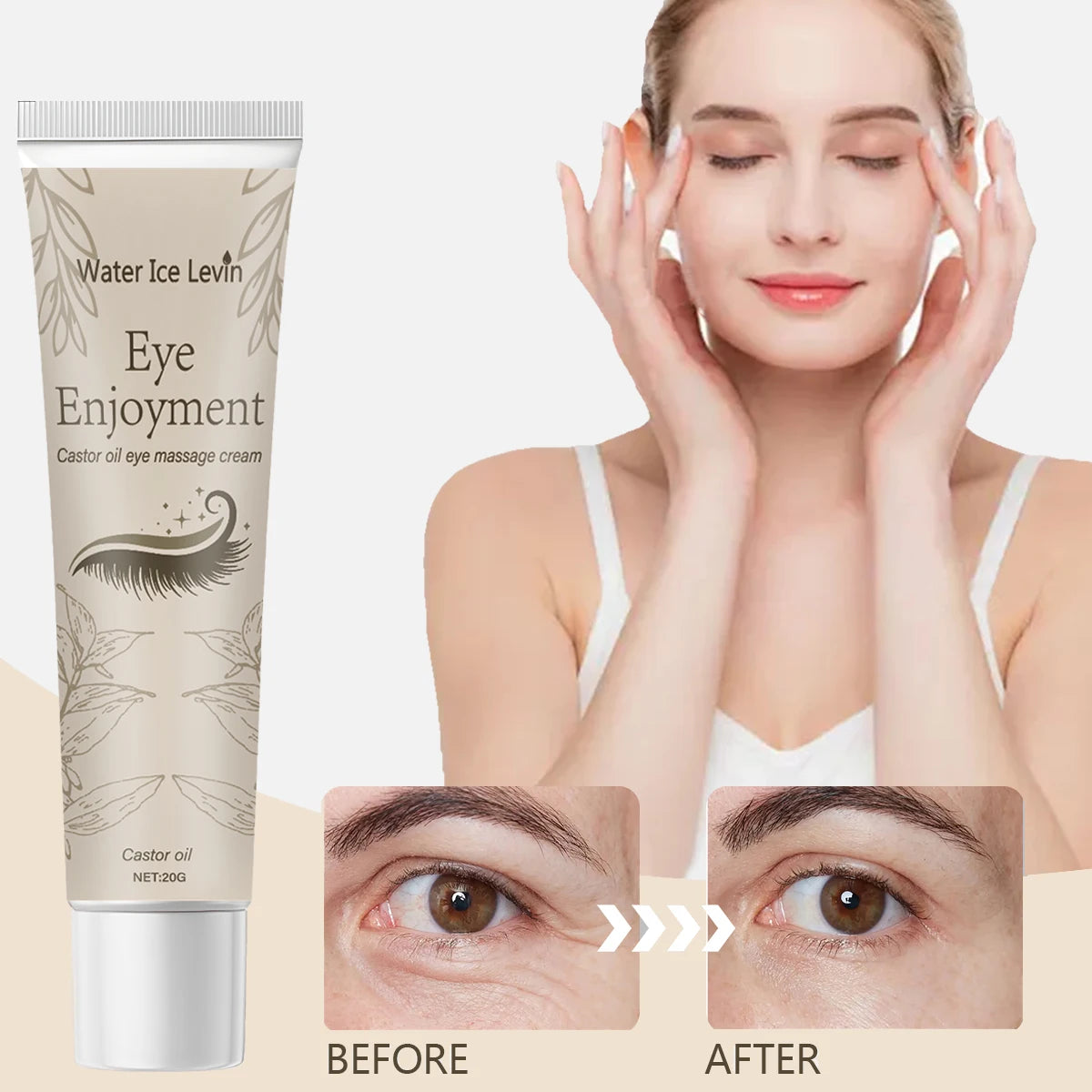 Water Ice Levin Castor Oil Eye Cream Anti Wrinkle Firming Treatment - 1