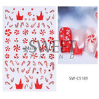3D Christmas Cartoon Nail Art Stickers