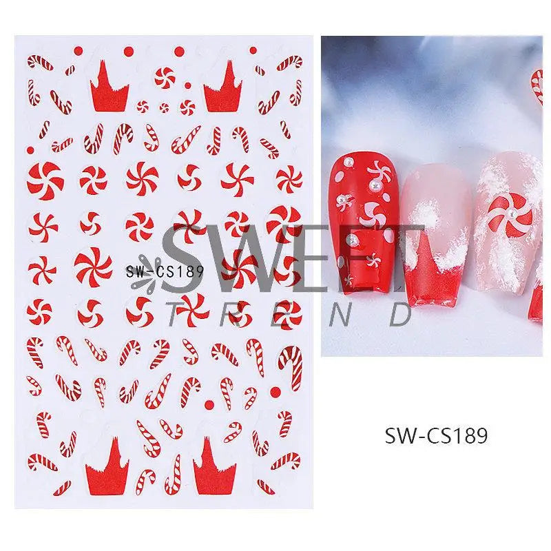 3D Christmas Cartoon Nail Art Stickers
