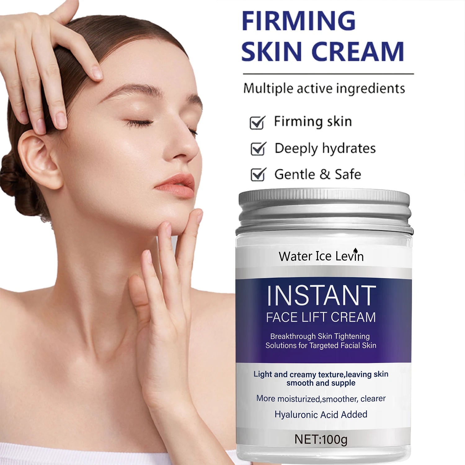 Instant Face Lift Cream Hyaluronic Acid Anti Aging Firming Moisturizer - 3
