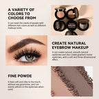 Dual-Tone Eyebrow Powder Palette with Brush