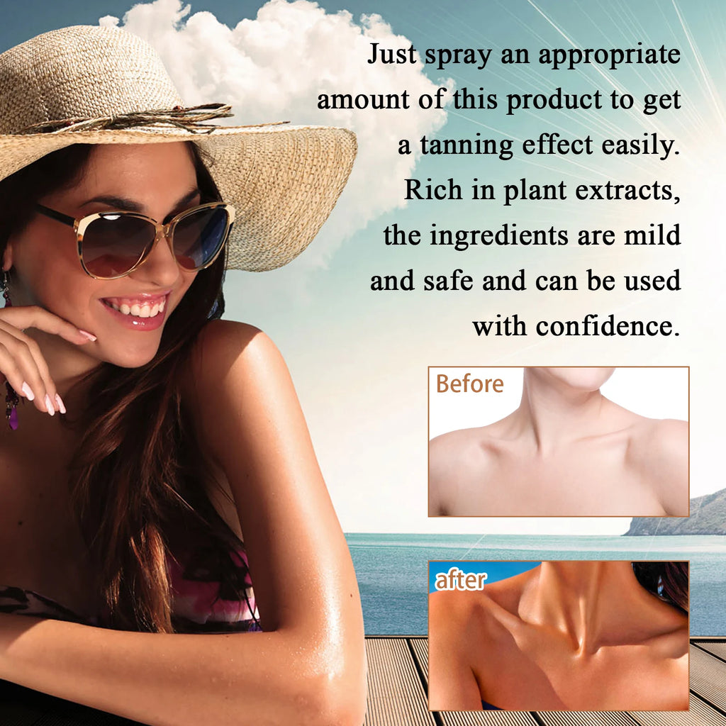 Sunless Self-Tanning Spray for Natural Glowing Skin