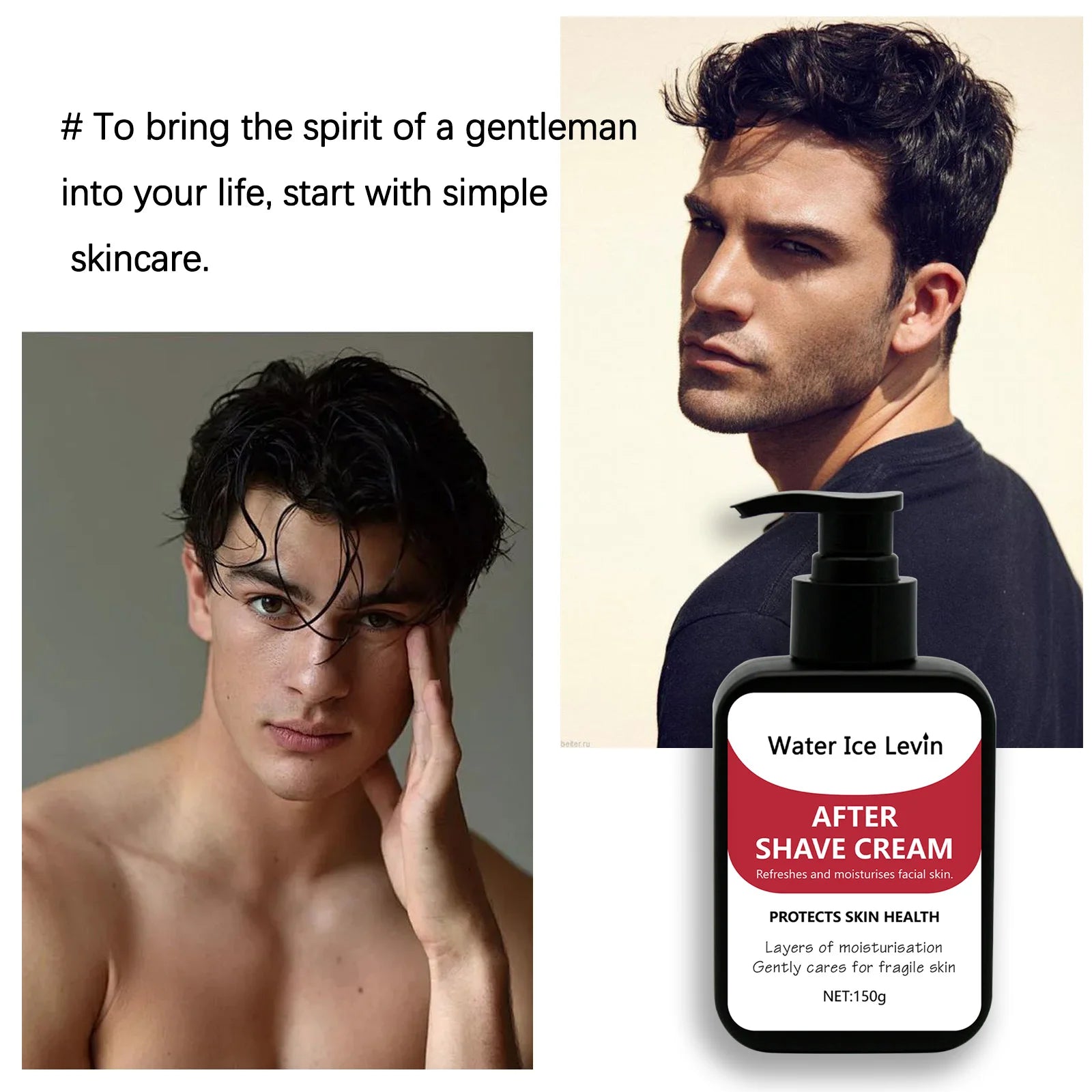 Collagen After Shave Cream for Men Hydrating Face Moisturizer 150g - 8