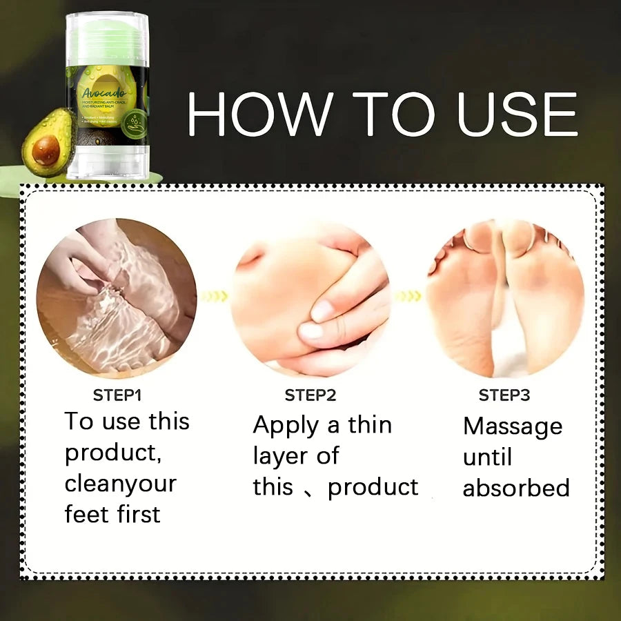 Avocado Moisturizing Balm Stick for Dry Cracked Hands and Feet