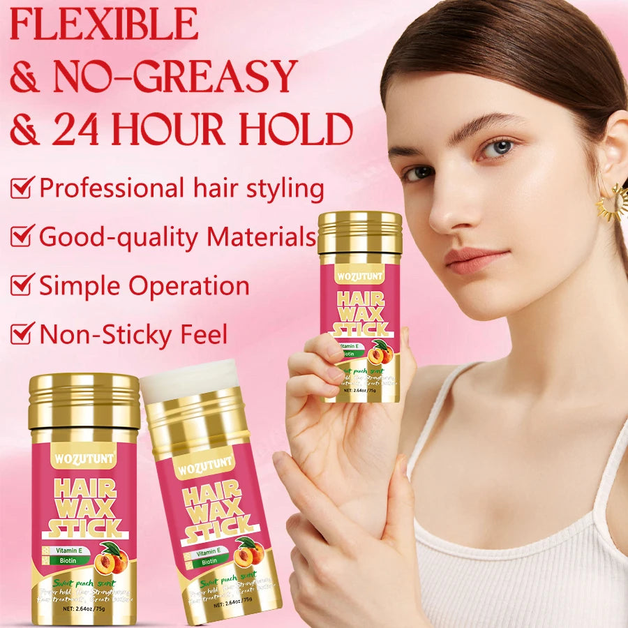 Hair Wax Stick with Styling Brush for Flyaway Control and Smoothing - 9
