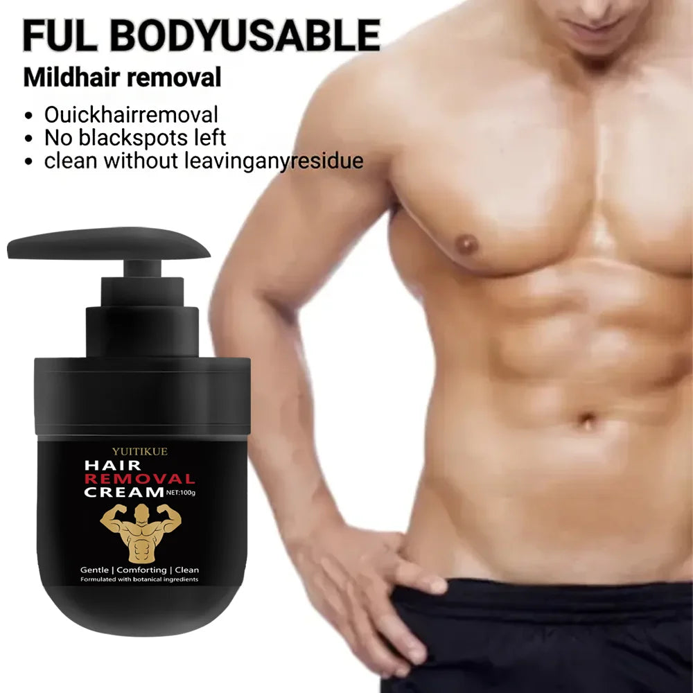 Mens Hair Removal Cream 100g Full Body Use - 5