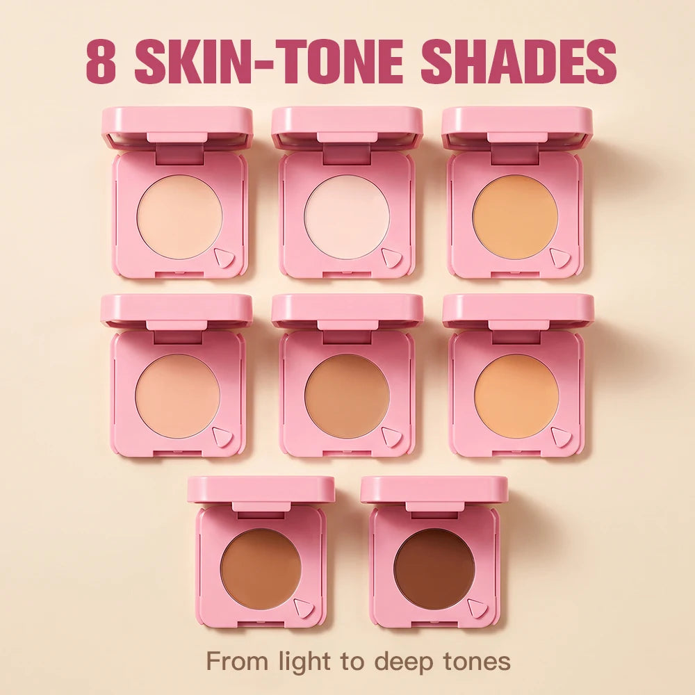 Matte Finish Oil-Control Pressed Powder with Mirror