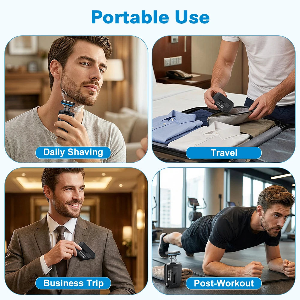 Portable Retractable Manual Shaver for Travel