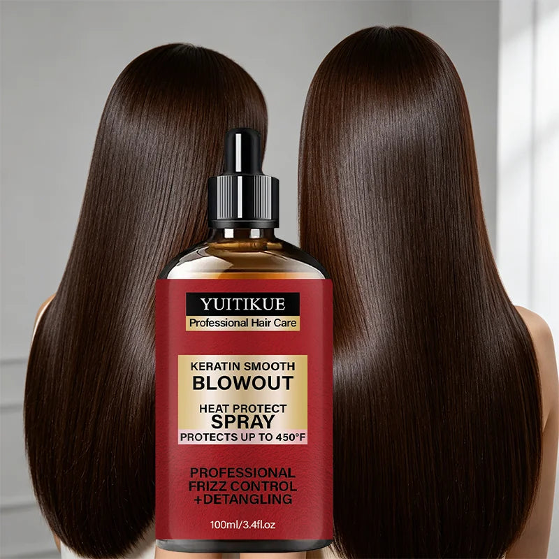 Keratin Smooth Heat Protect Hair Spray 450F Thermal Defense 100ml - 7