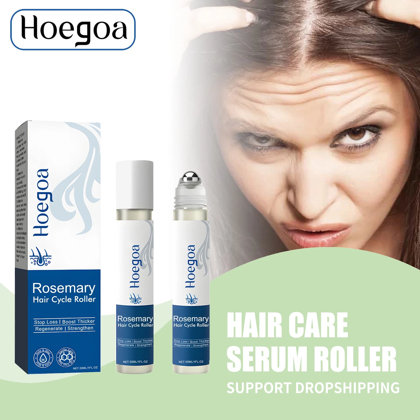 Rosemary Scalp Stimulating Hair Growth Serum Roller - 1