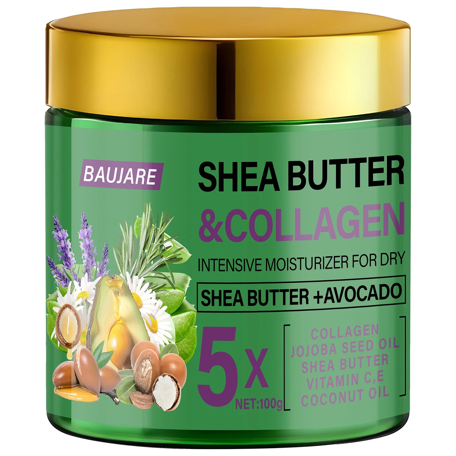 Baujare Shea Butter and Collagen Intensive Moisturizer for Dry Skin - 8
