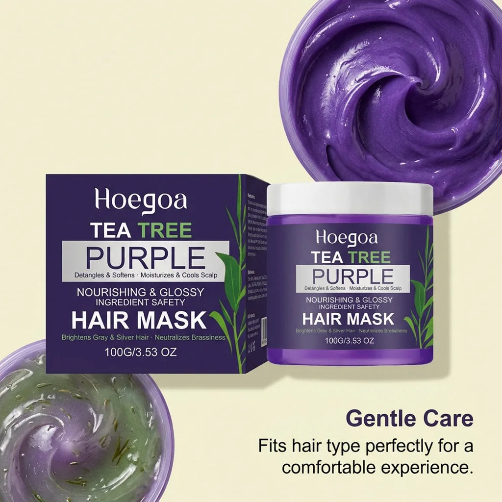Hoegoa Purple Tea Tree Hair Mask Moisturizing Treatment 100g - 9