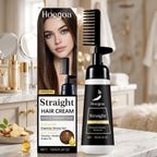 One-Step Hair Straightening Cream with Built-In Comb