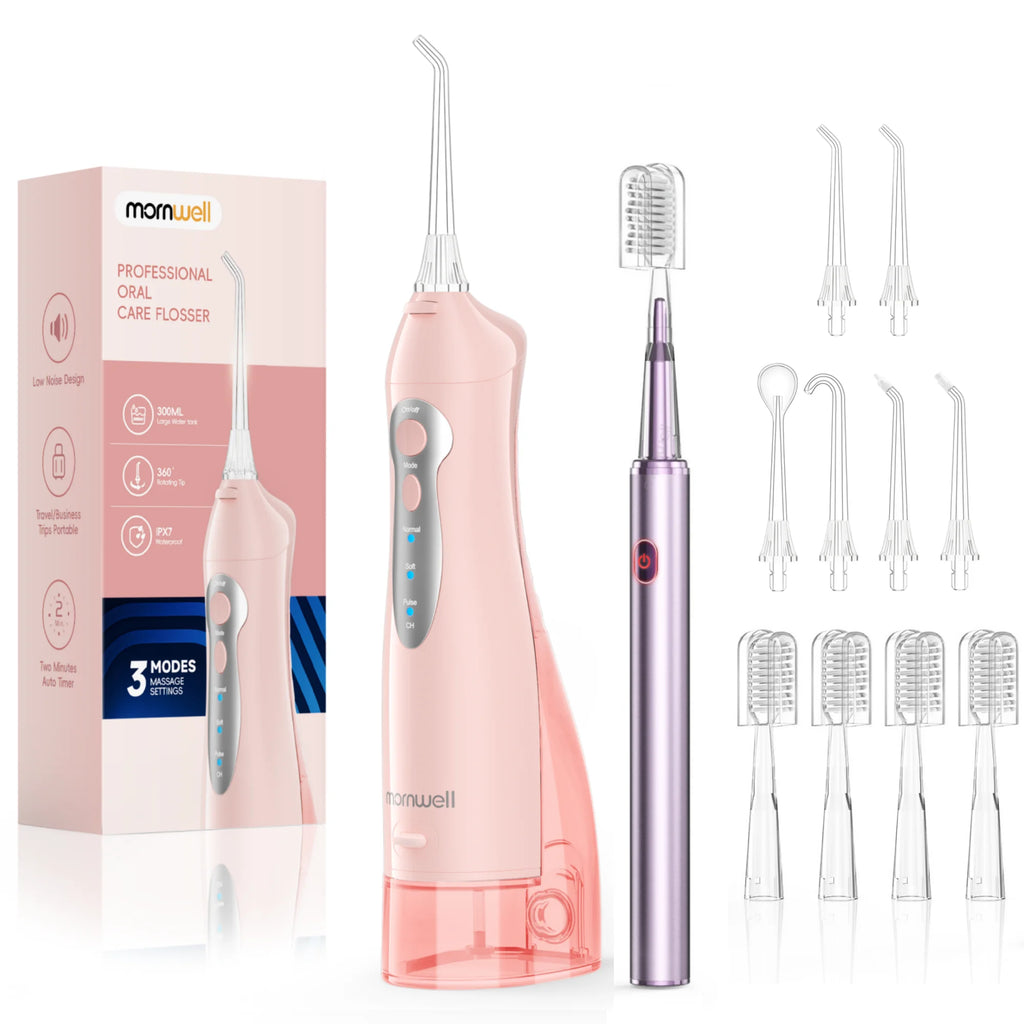 Electric Toothbrush and Portable Water Flosser Oral Care Set