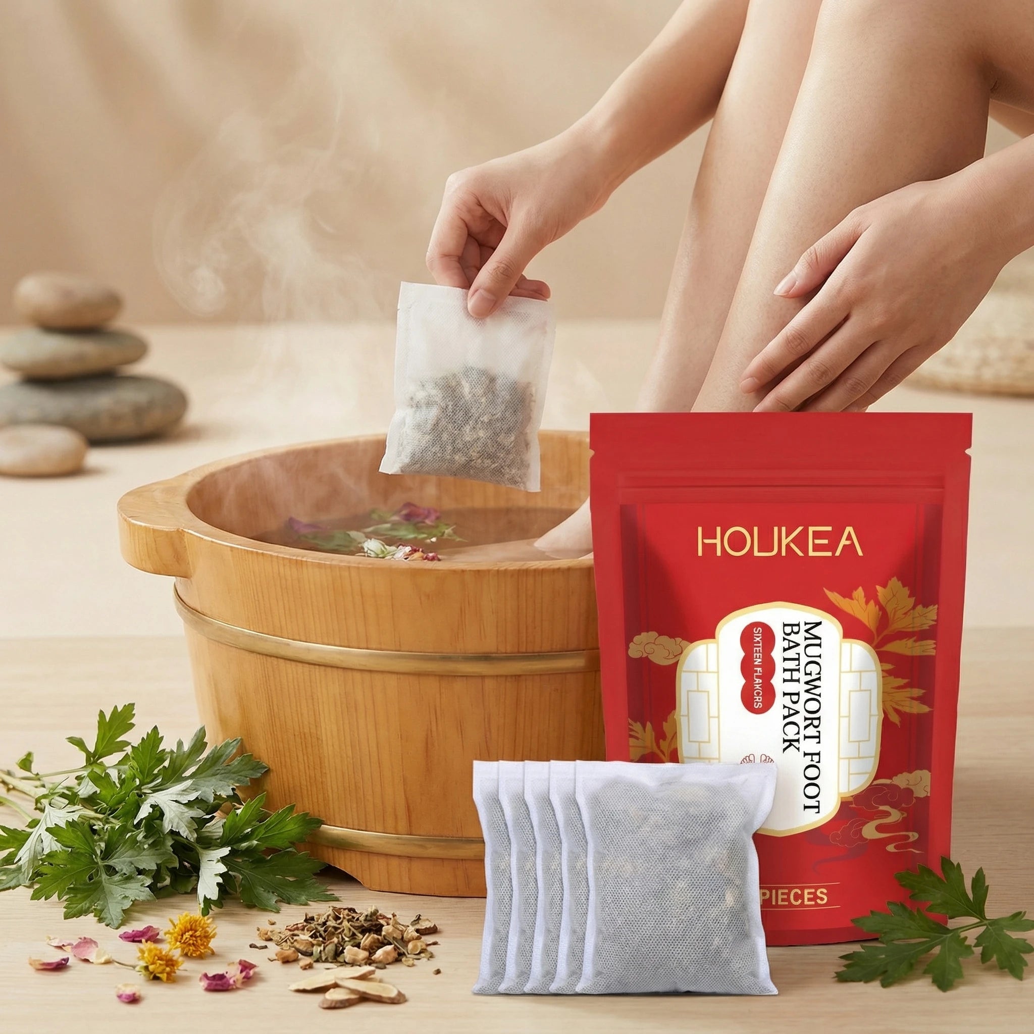 Herbal Mugwort Foot Bath Soak for Relaxation and Sleep - 5