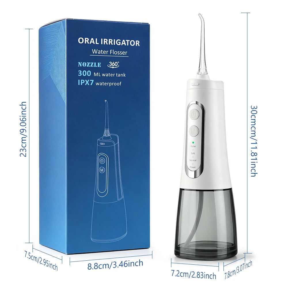 Portable Rechargeable Oral Irrigator Water Flosser for Teeth