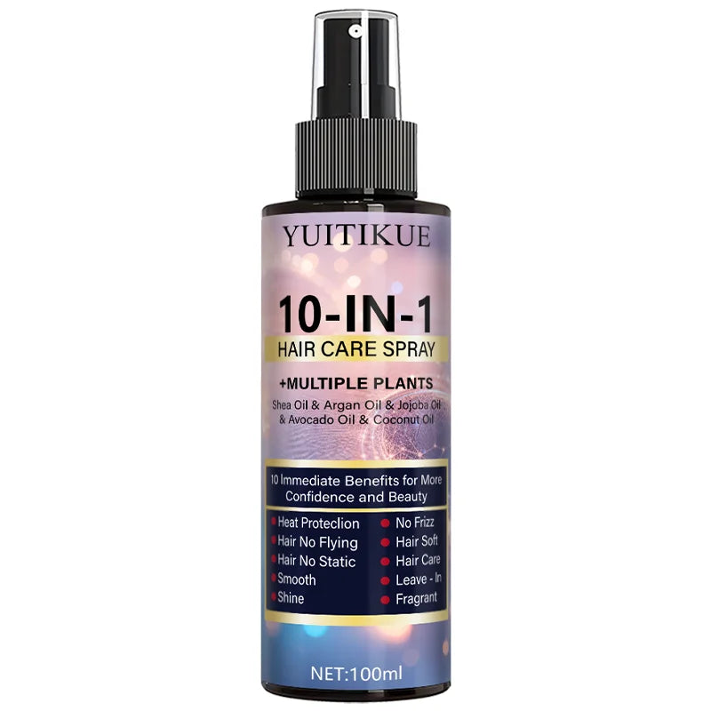 10 in 1 Hair Treatment Spray Heat Protection and Shine 100ml