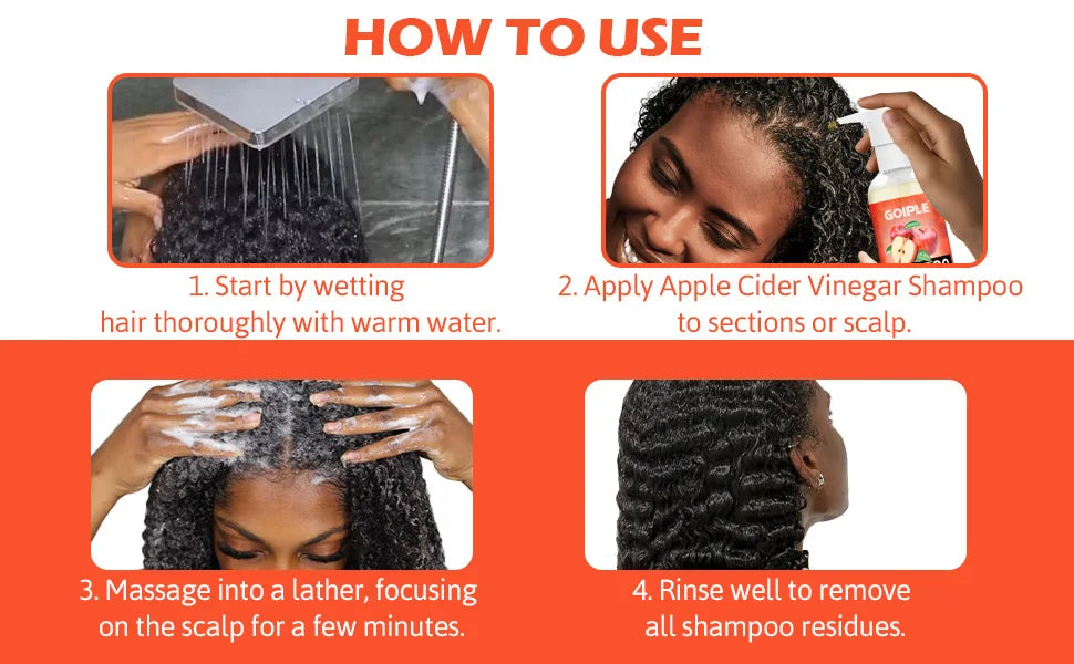 Goiple Apple Cider Vinegar Shampoo and Scalp Detox Treatment Set