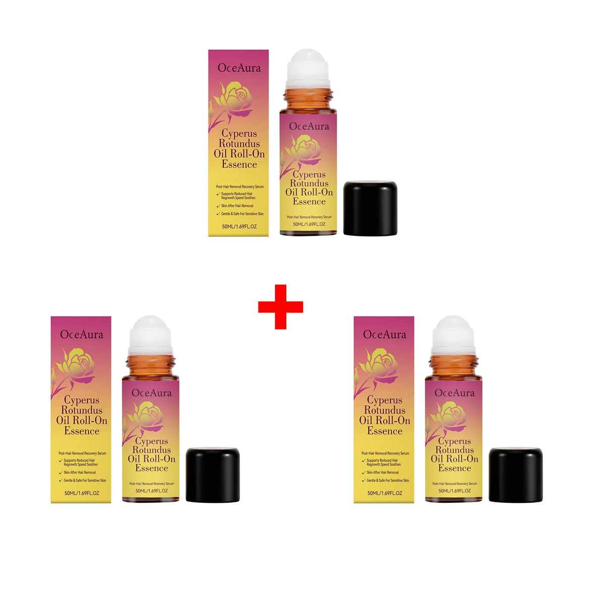 Cyperus Rotundus Roll-On Essence for Post-Hair Removal Skin Soothing