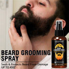 Beard Grooming Kit Oil Balm and Spray Set for Facial Hair Care