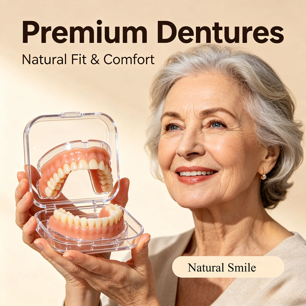 Flexible Silicone Denture Set for Natural Smile and Comfort Fit