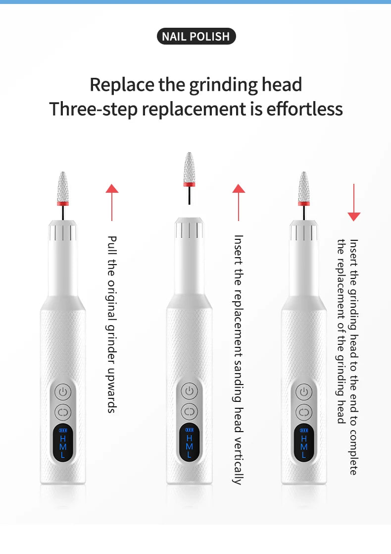 Cordless Electric Nail Drill Set for Manicure and Pedicure