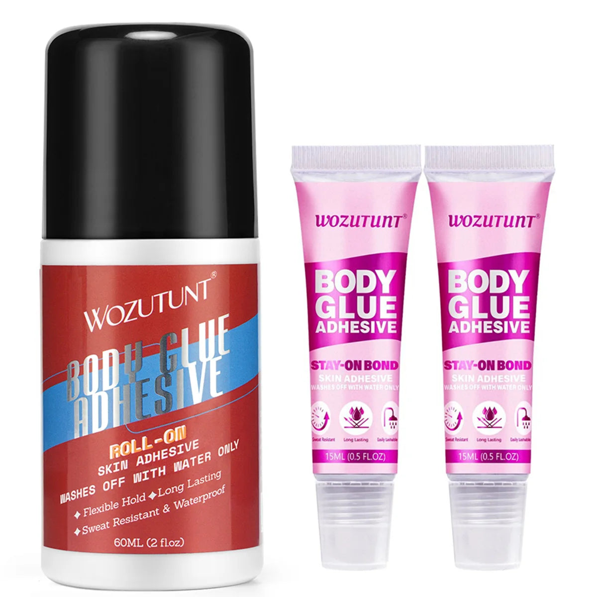 Wozutunt Body Glue Roll On Adhesive for Clothing and Lingerie Tape