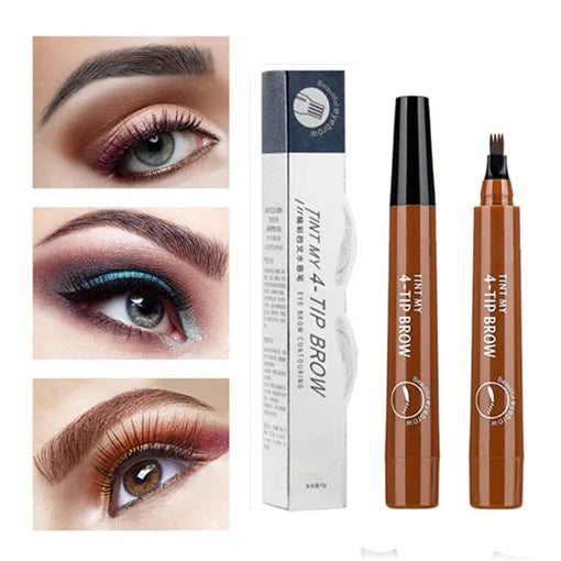 4-Tip Eyebrow Pencil Waterproof Liquid Brow Pen Microblading Pen - 1