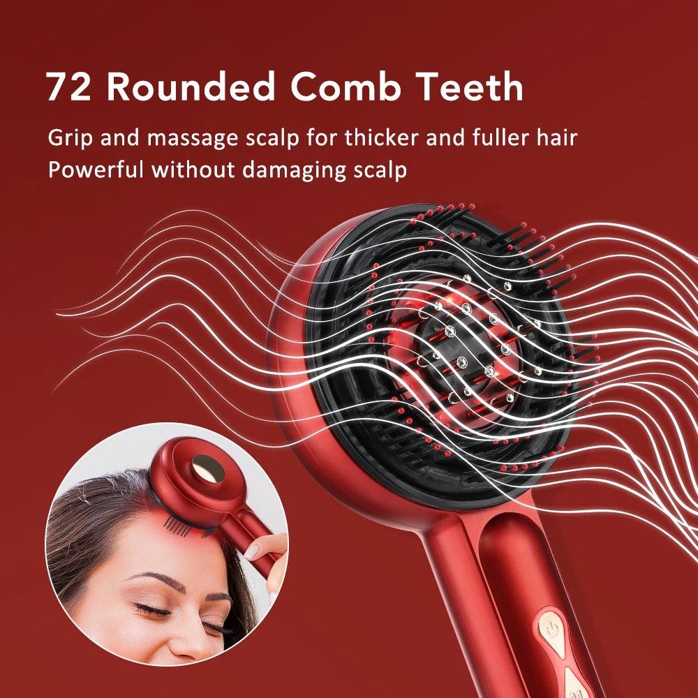 Electric Scalp Massage Comb with Red Light Therapy for Hair Growth