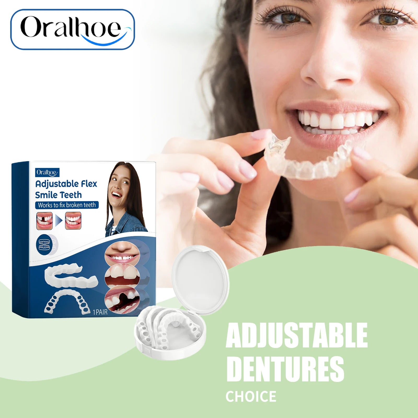 Adjustable Snap-On Smile Veneers for Missing Teeth - 10