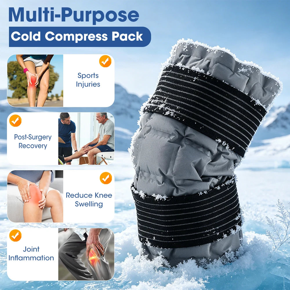 Reusable Hot and Cold Knee Ice Pack Wrap - 3